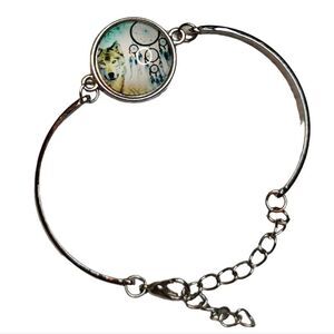 Native Wolf Pendant Bracelet